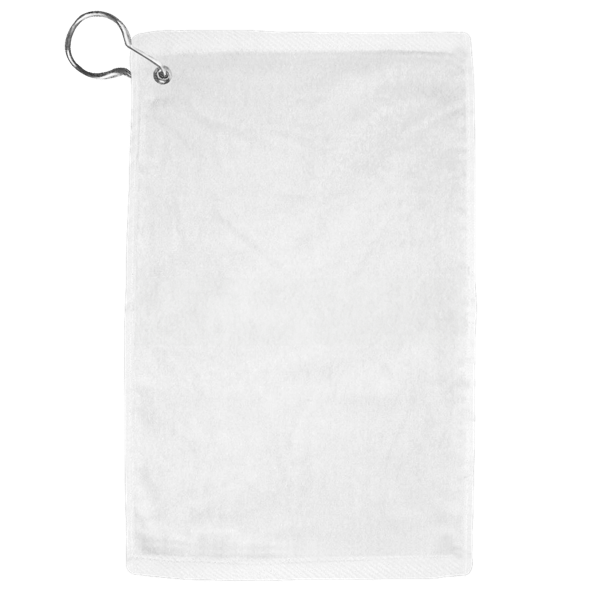 Turkish Signature Midweight White Golf Towel 17