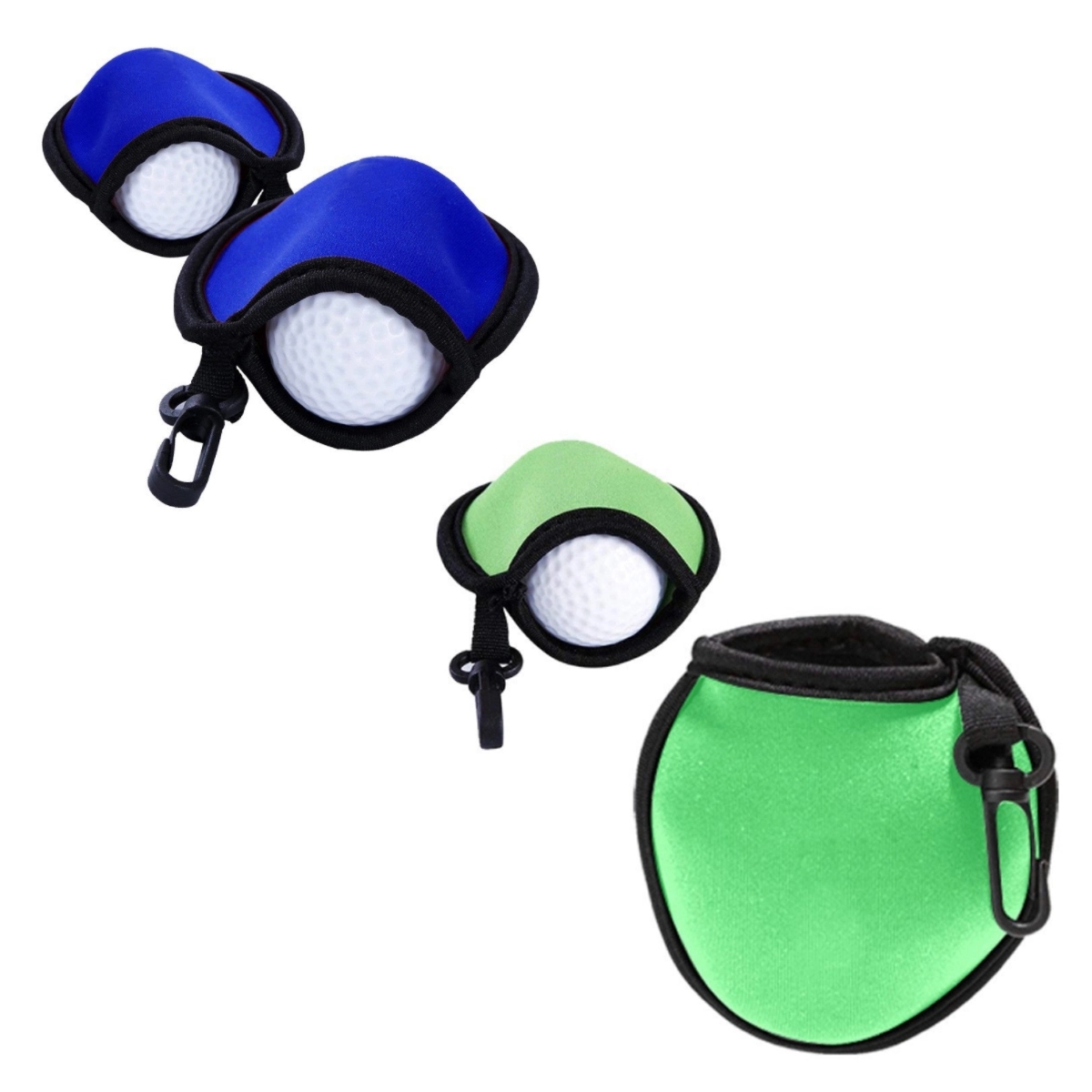 Portable Golf Ball Cleaner Pouch Washer Pocket Bag Holders 4