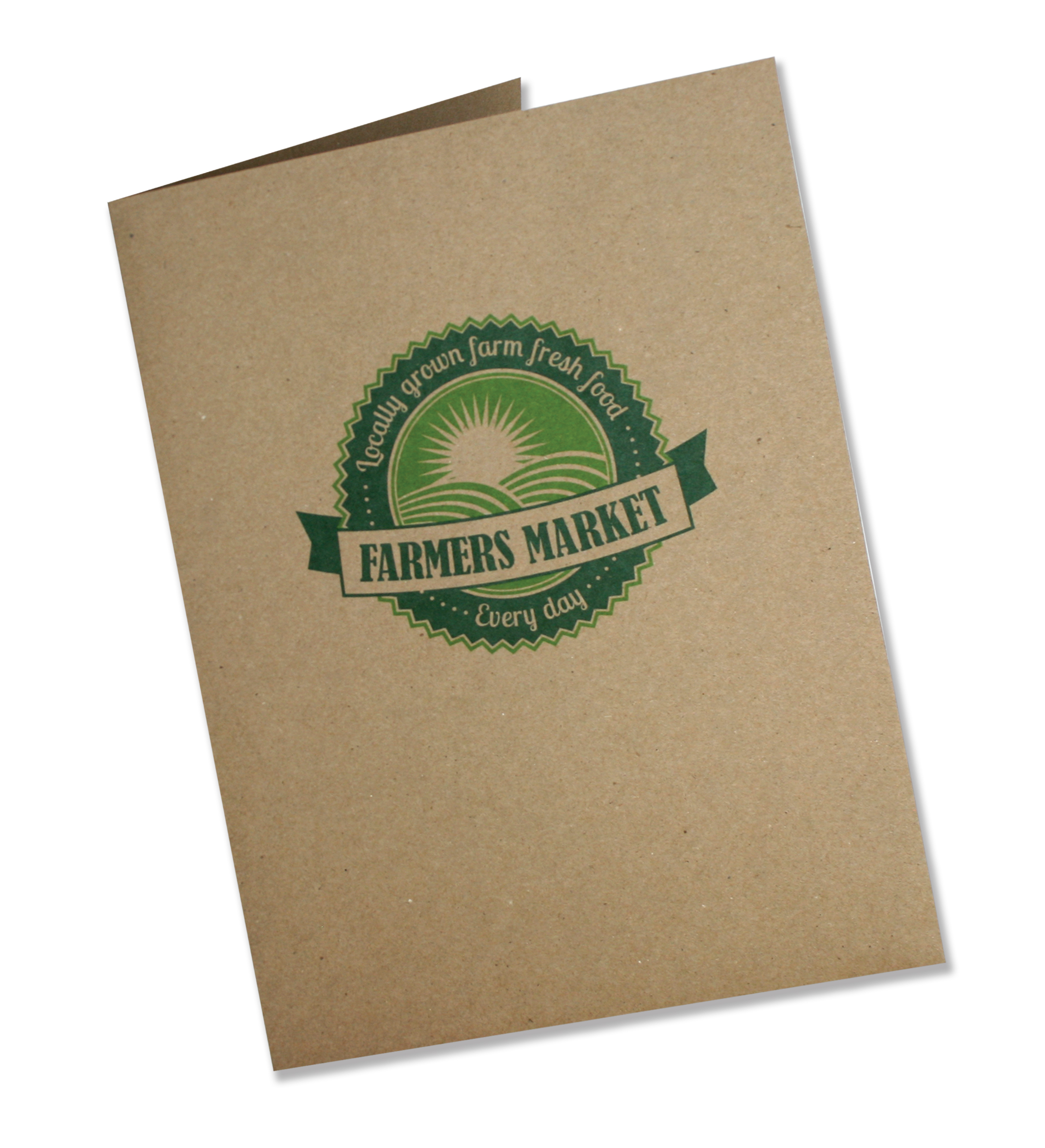 Quick Ship Recycled Pocket Folder Printed with Two Color Imprint 1