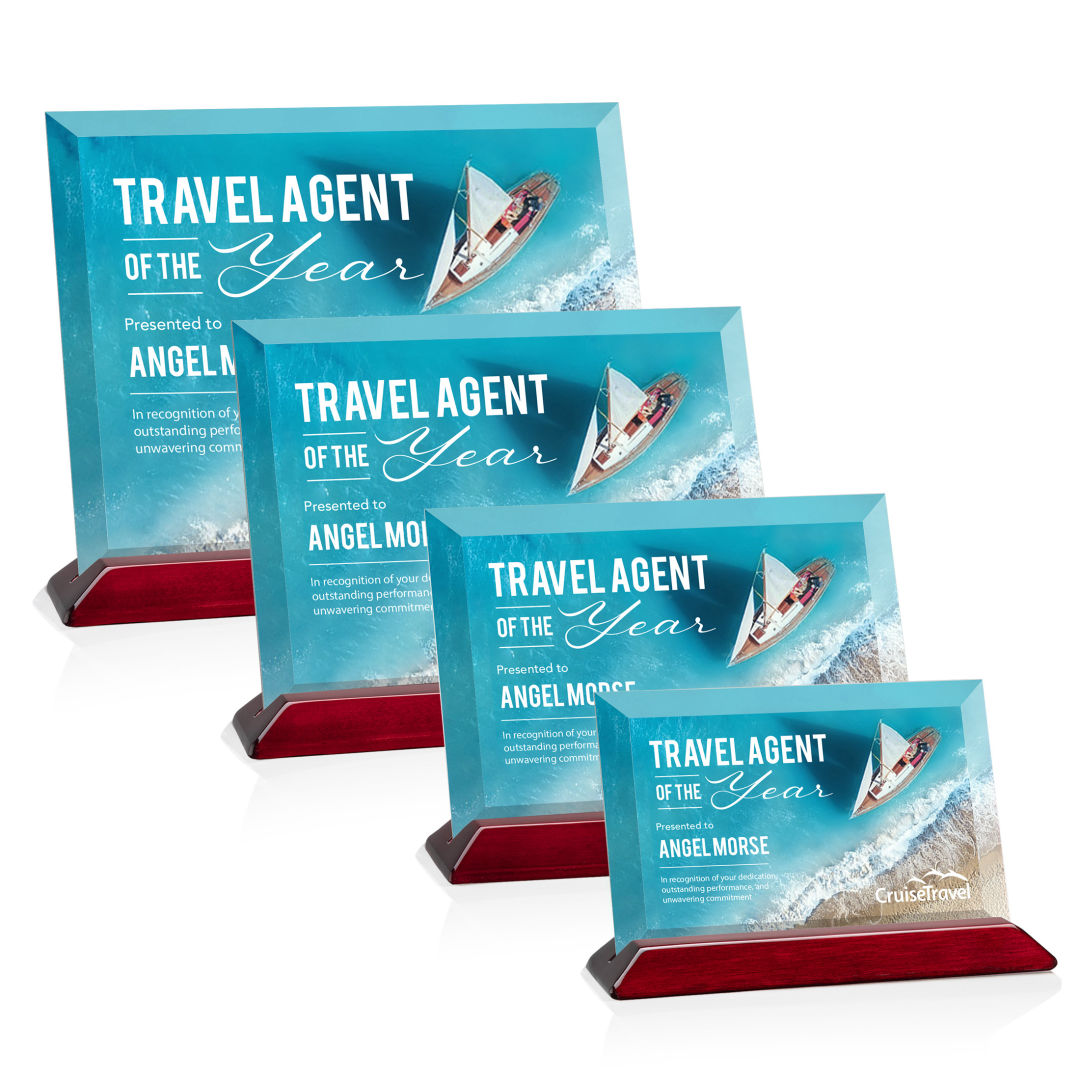 Embassy VividPrint™ Award - Starfire/Rosewood (Horiz)