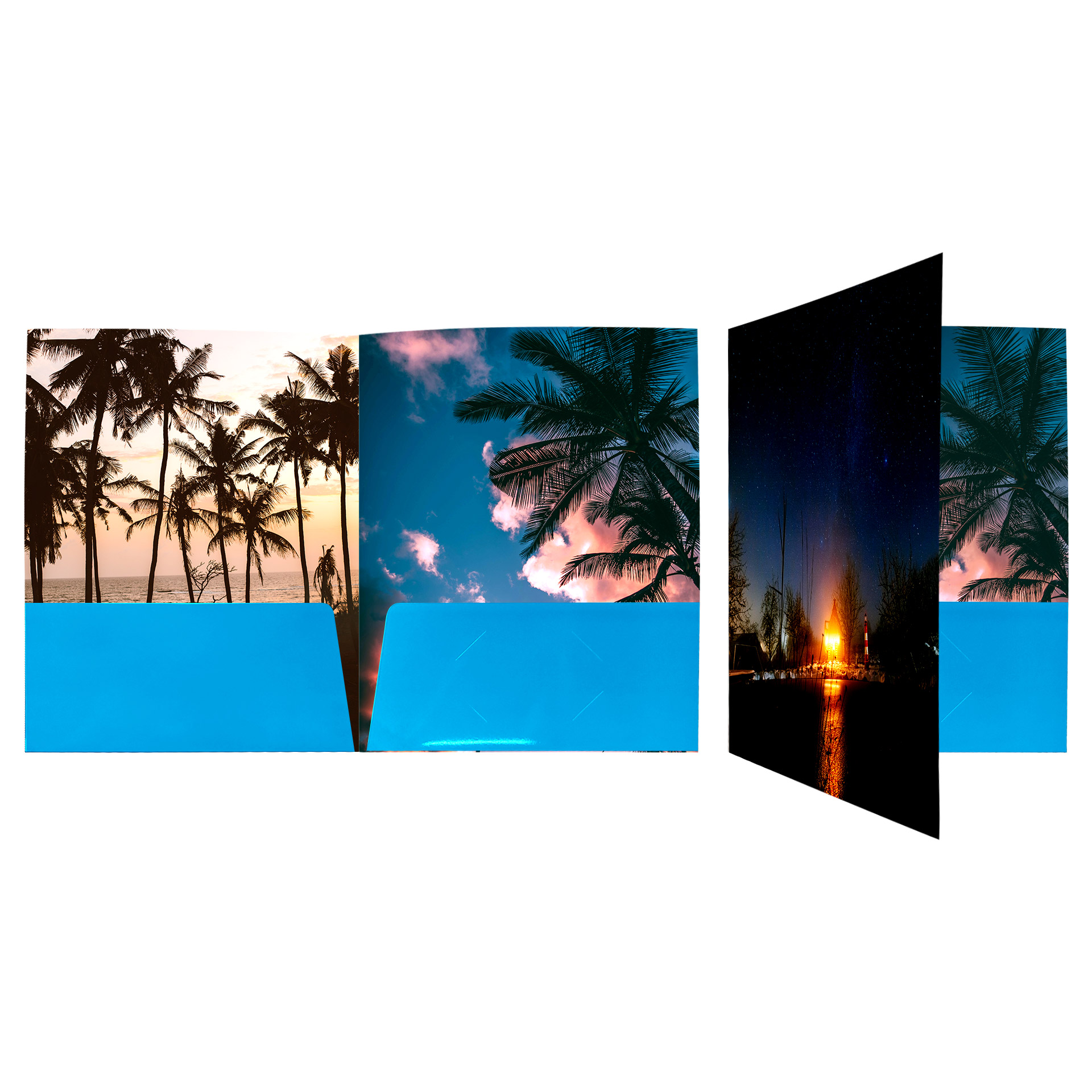 250gsm White Paper Card Folder With UV Gloss For A4 Paper 9