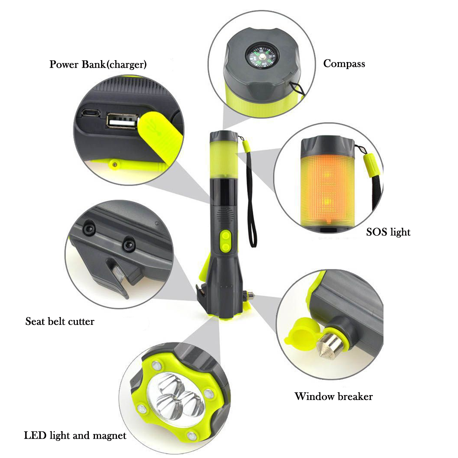 Emergency Camping Multifunction Flashlight 5