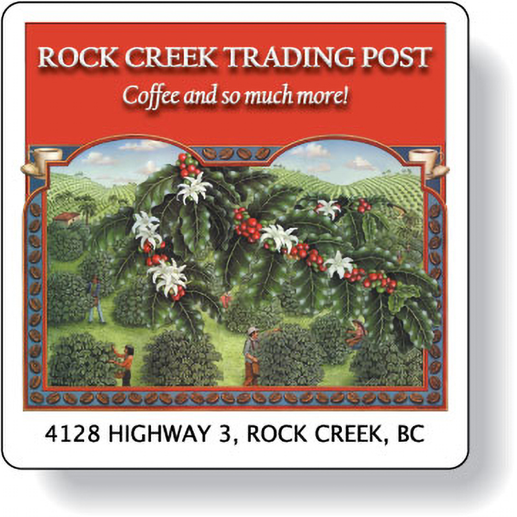 White Gloss 4 Colour Process Paper Roll Label Stock Square (2.25"x2.25")