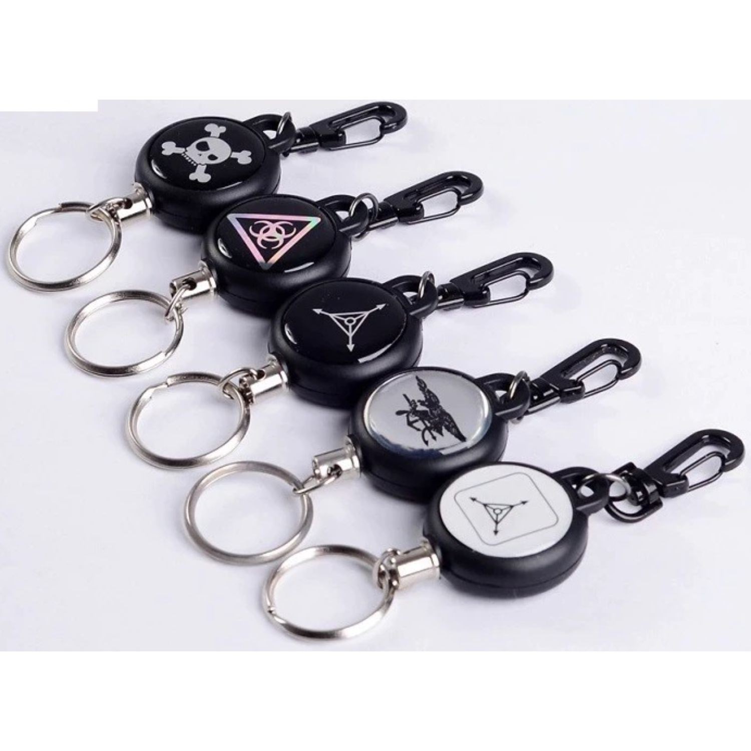 Swivel Carabiner Badge Reel w/ Keyring attachment 6