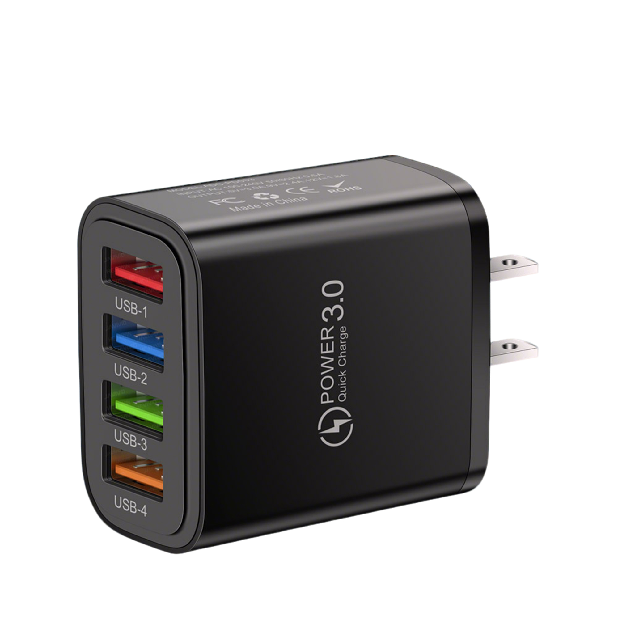 Universal USB Charging Block 4 Port 2.56" x 1.77" x 1.1" 4