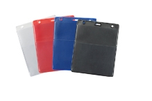 4.44" W x 5.25" H - Vertical Colored Badge Holder (Blank) 4