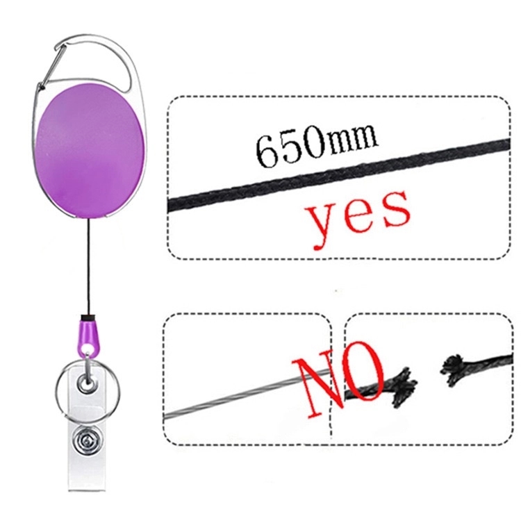 Retractable Badge Holders with Carabiner Reel Clips 1