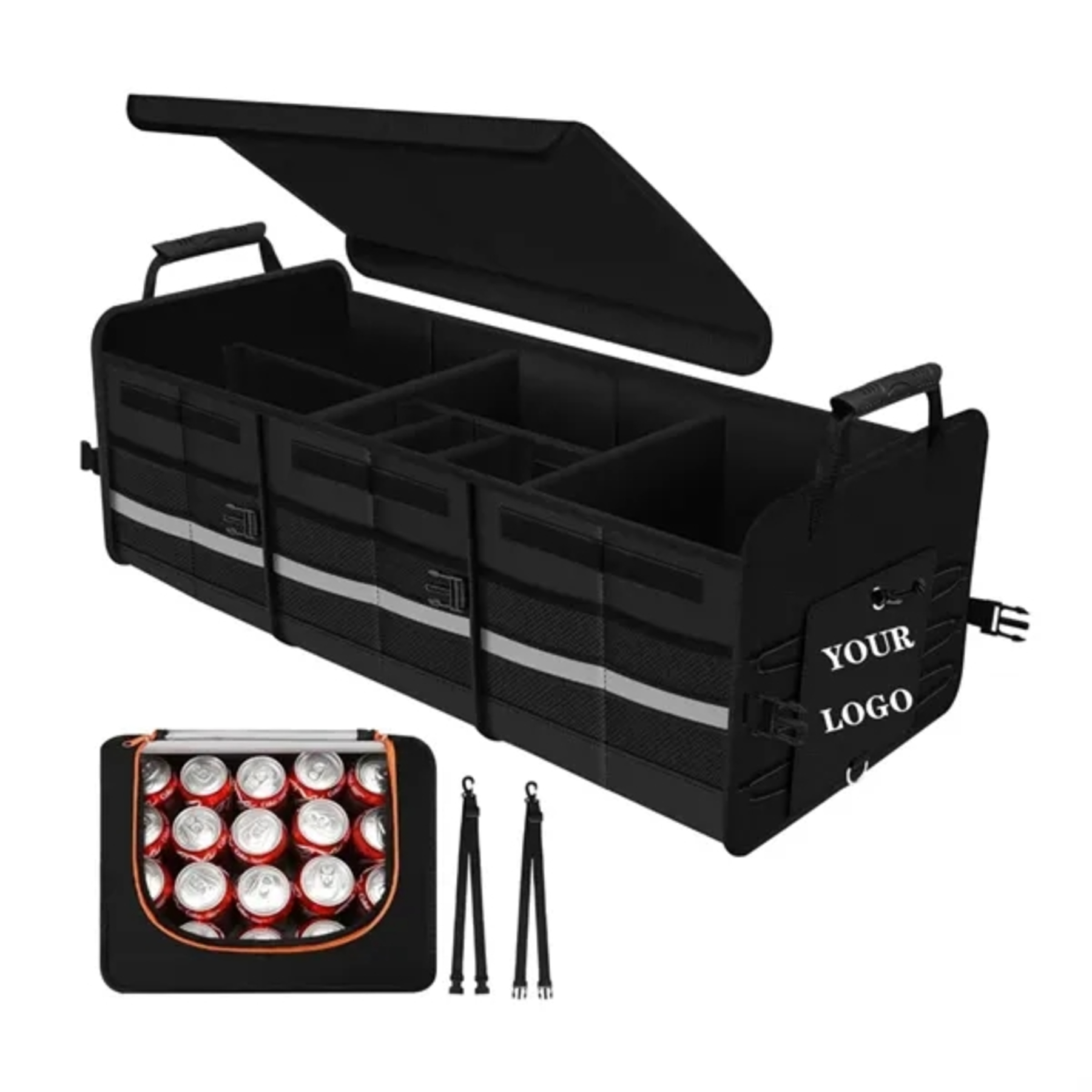 Expandable Car Storage Box with Cooler Bag
2