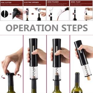 Cordless Automatic Electric Wine Opener With Foil Cutter 12