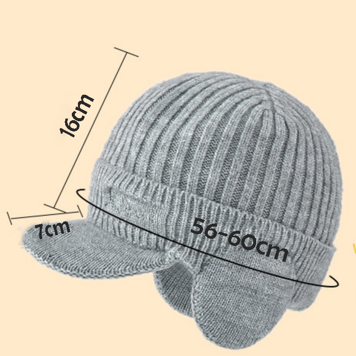 Knit Beanie Winter Fleece Lined Skull Cap w/ Ear Flaps 2