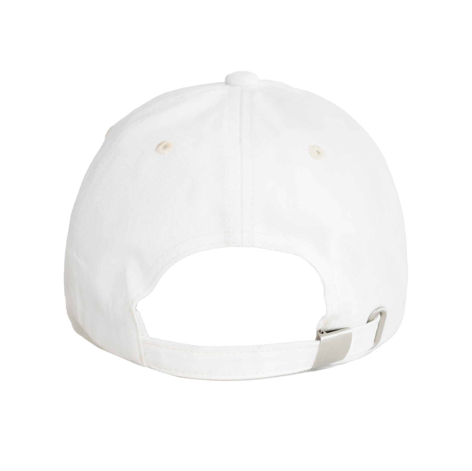 Pure White Cap with Silver Buckle 4