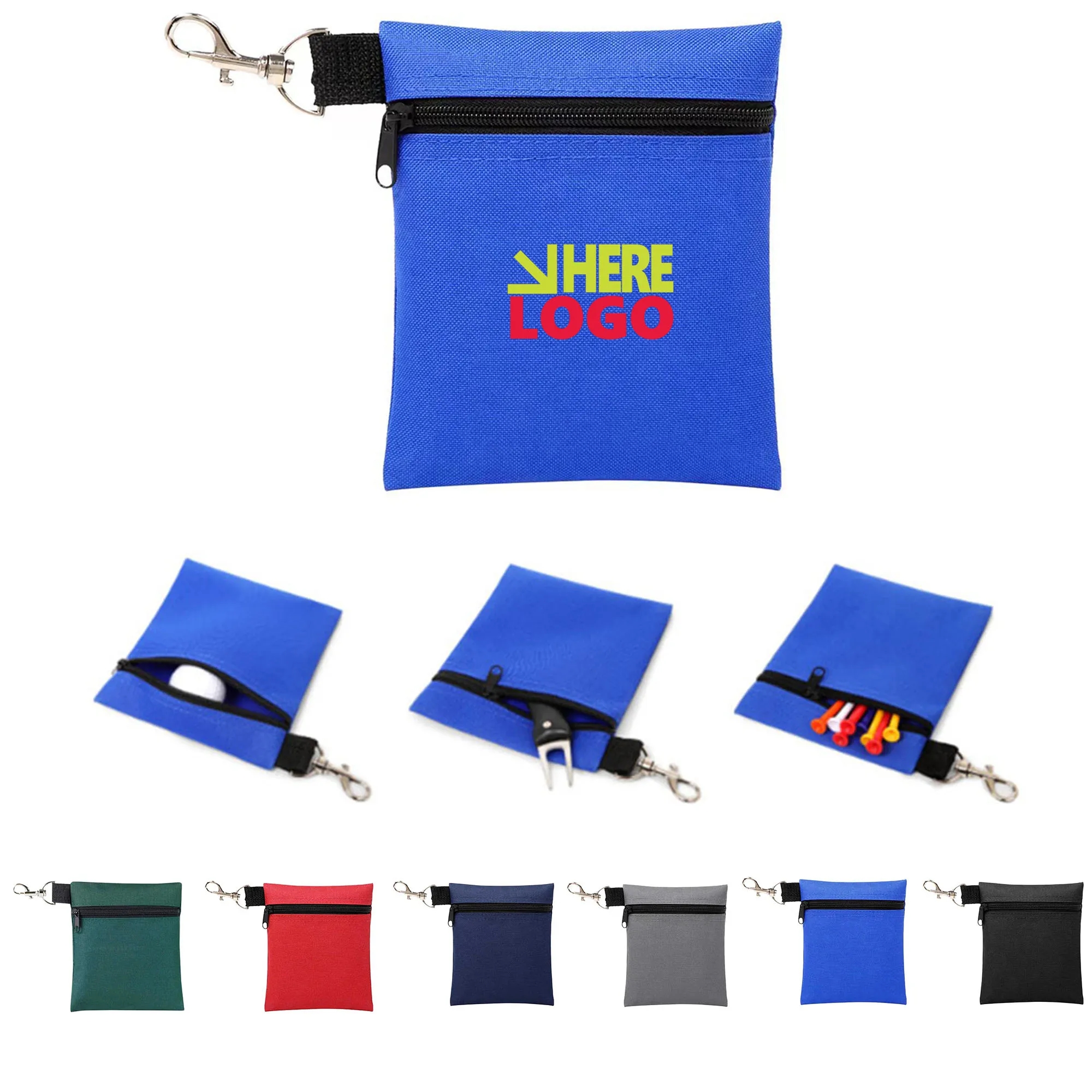 Zipper Golf Tee Ball Pouch 7