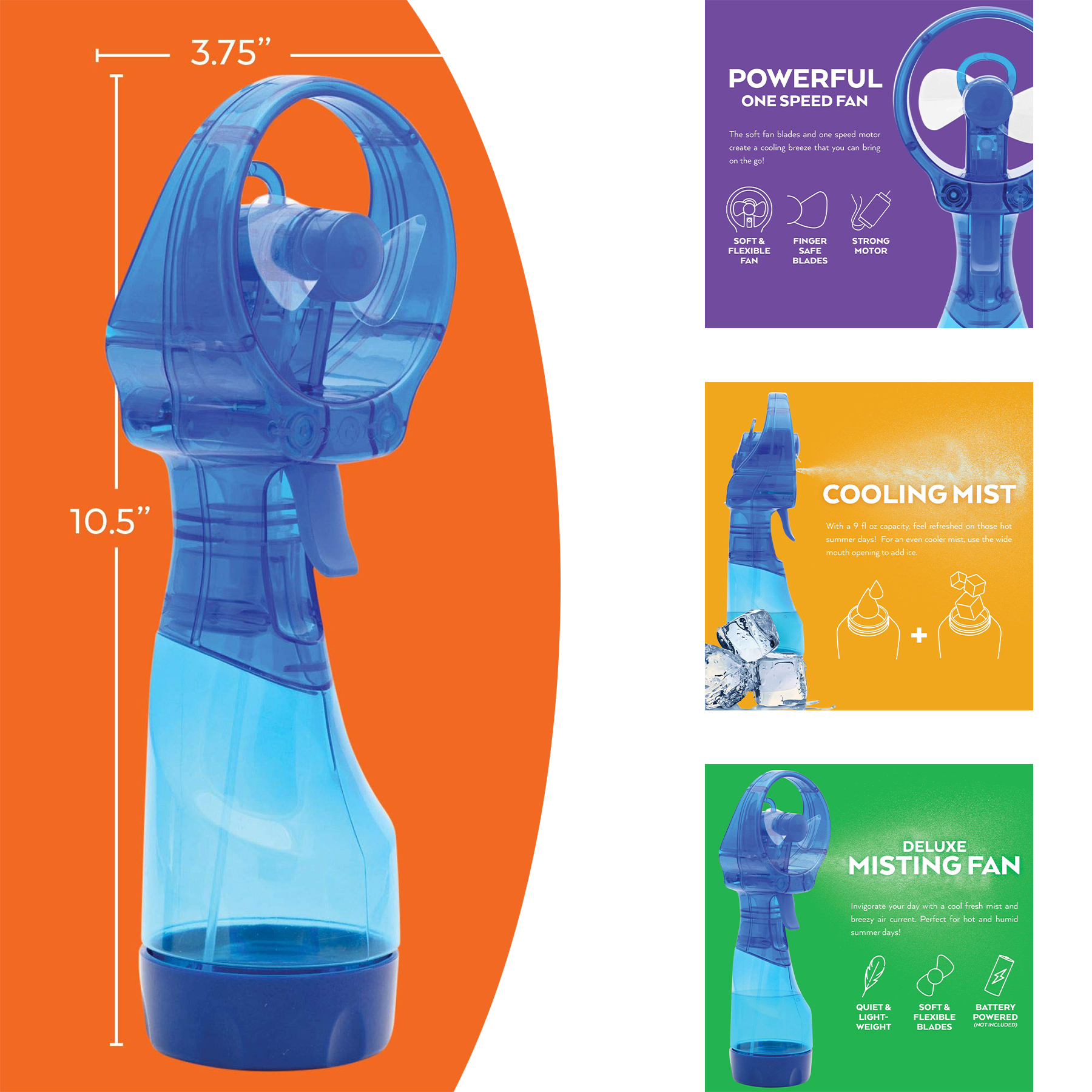 Handheld Battery Powered Water Misting Fan 2