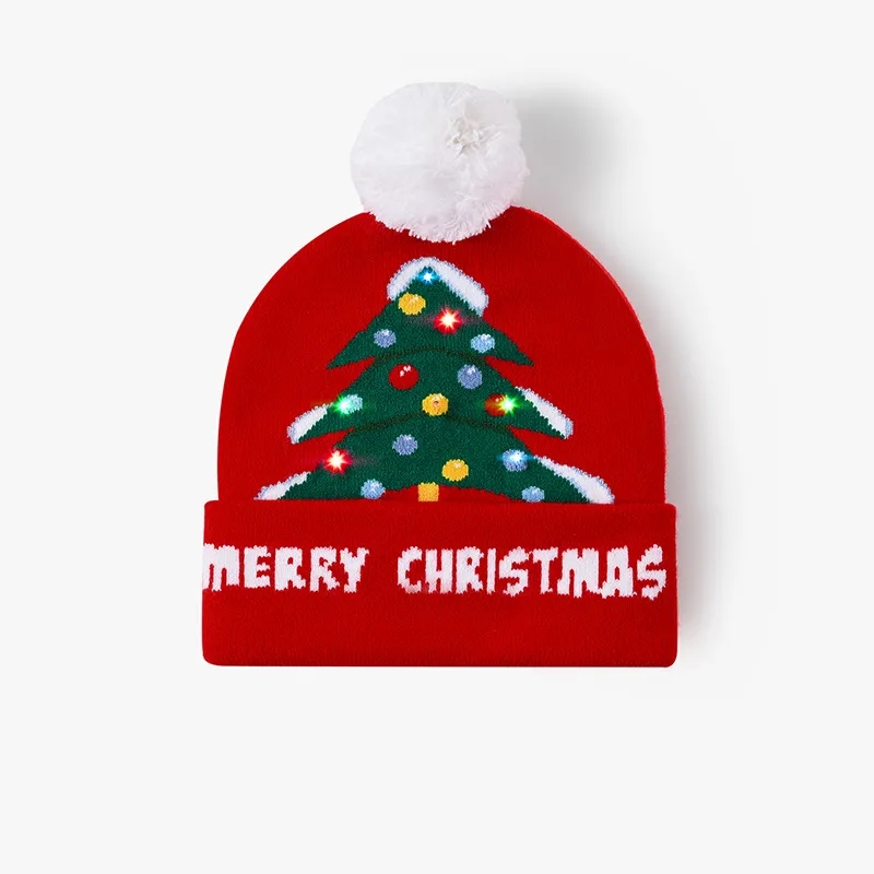 LED Christmas Glowing Decoration Knitted Hat 4