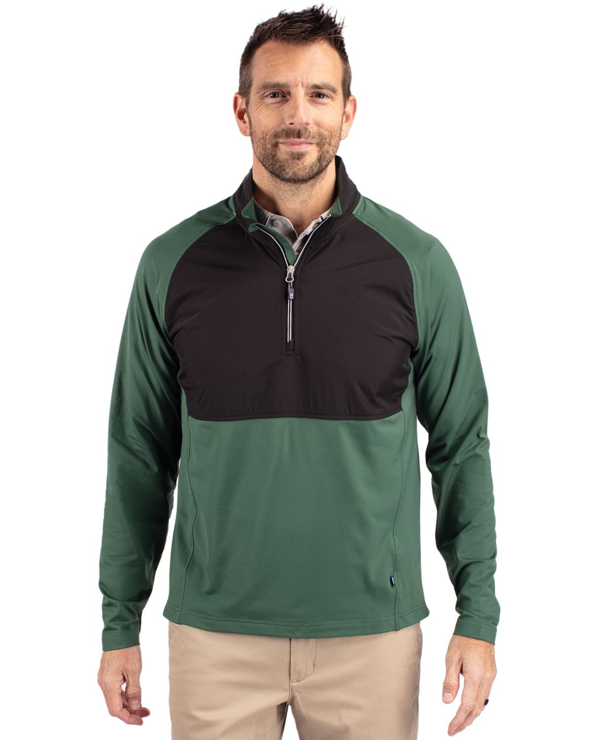 Cutter & Buck Adapt Eco Knit Hybrid Recycled Mens Quarter Zip 61