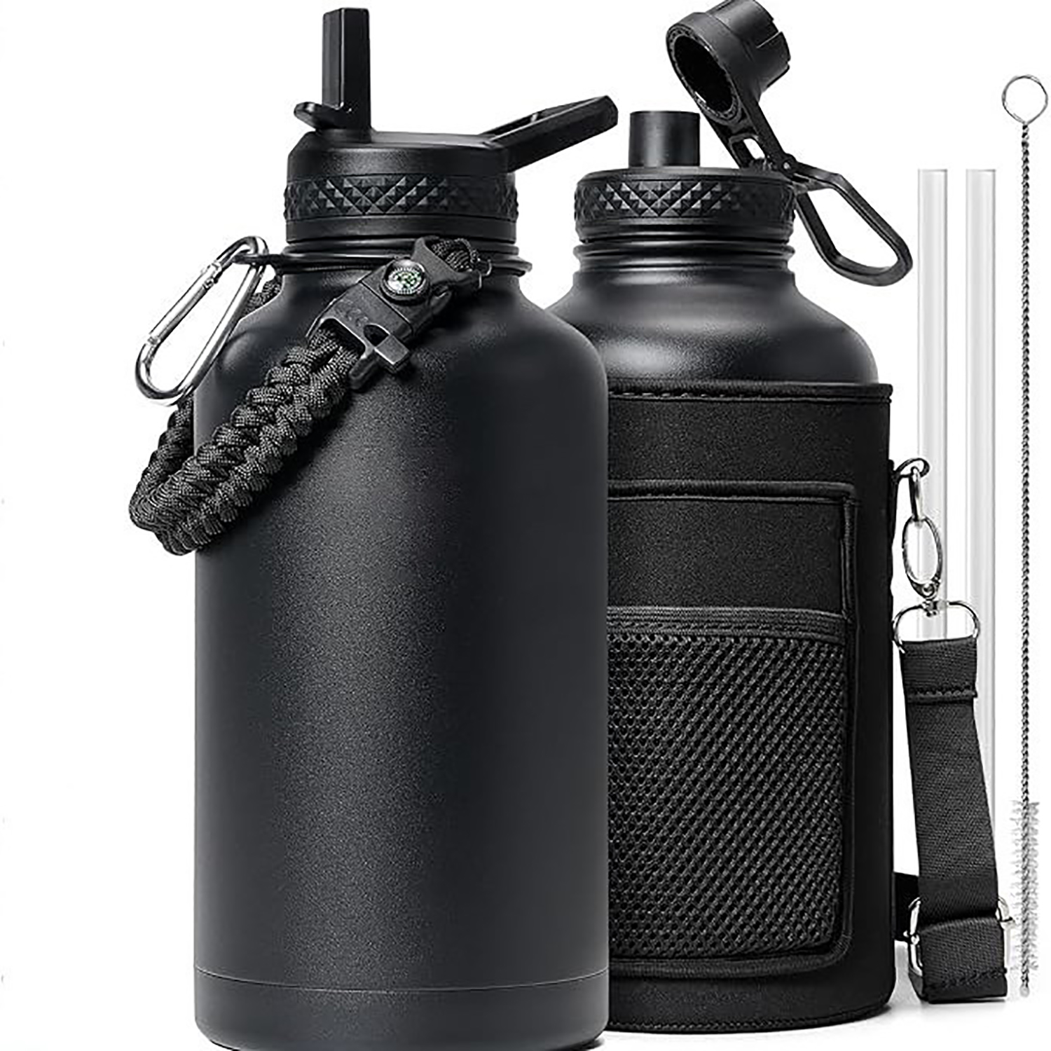 64oz Stainless Steel Insulated Water Bottle w/ Sleeve, custom water bottle with logo imprint 2