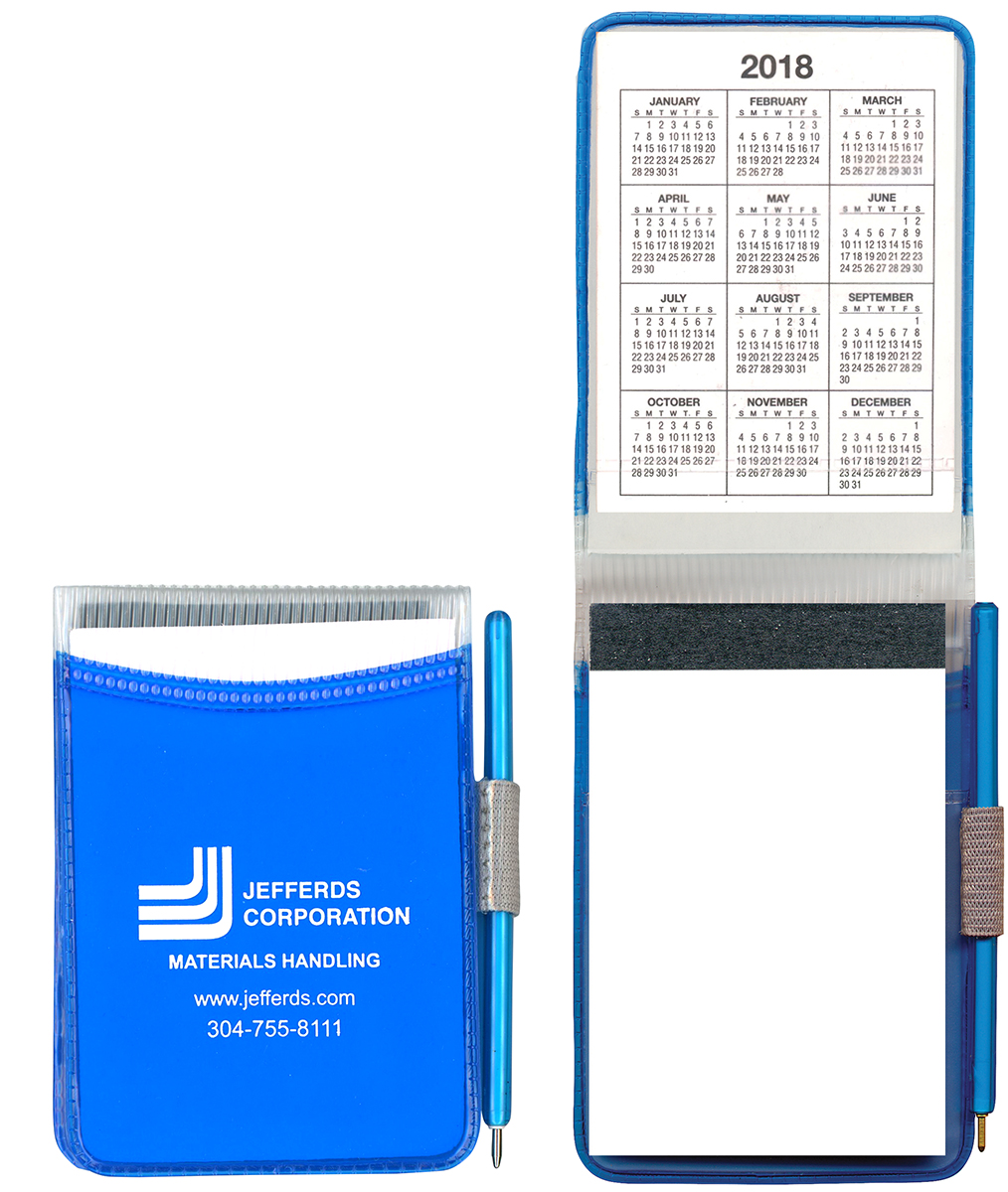 Hard Cover Memo Book w/ Pad & Matching Pen (100 Page Insert) 5
