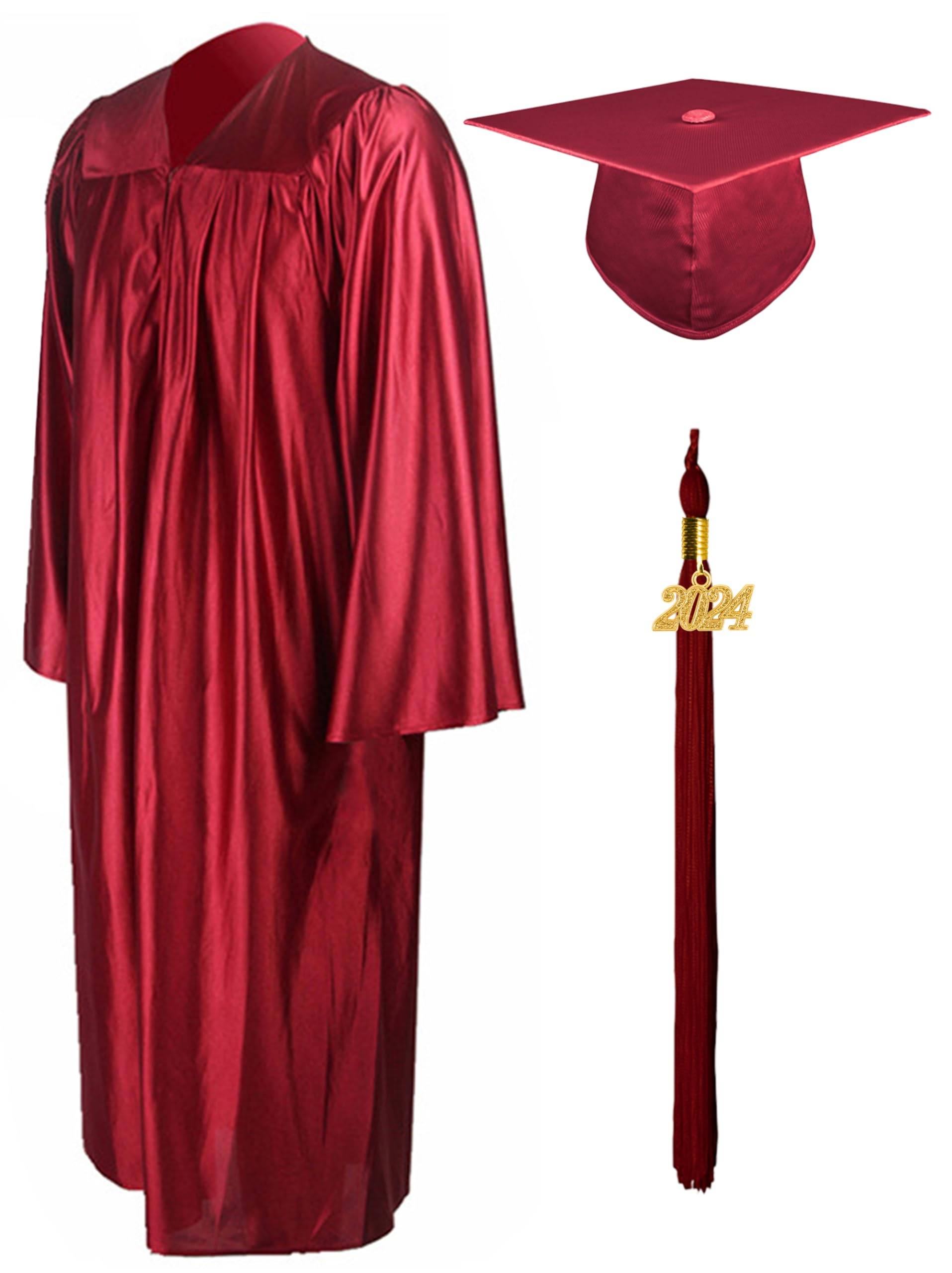 Shiny Graduation Gown Cap Tassel Set 13