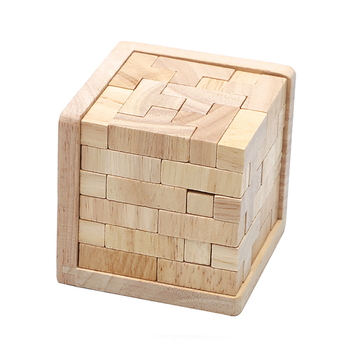 54pcs Fun Wooden Square Building Block Puzzle Toy 11