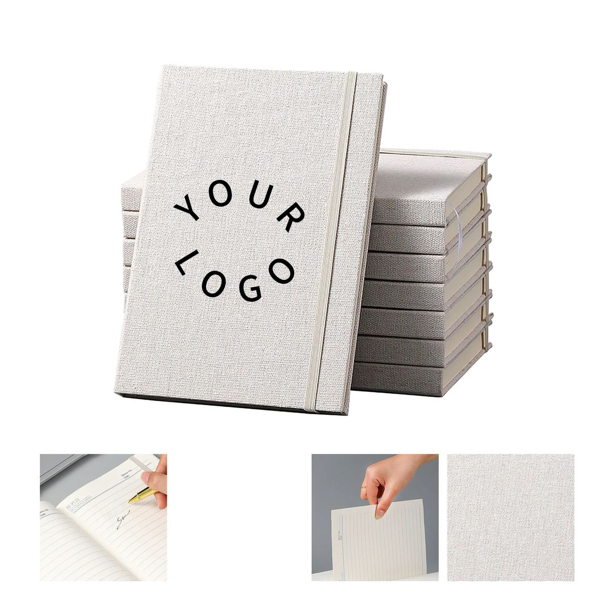 Personalized A5 Linen Notebook for Office or Personal Use 2