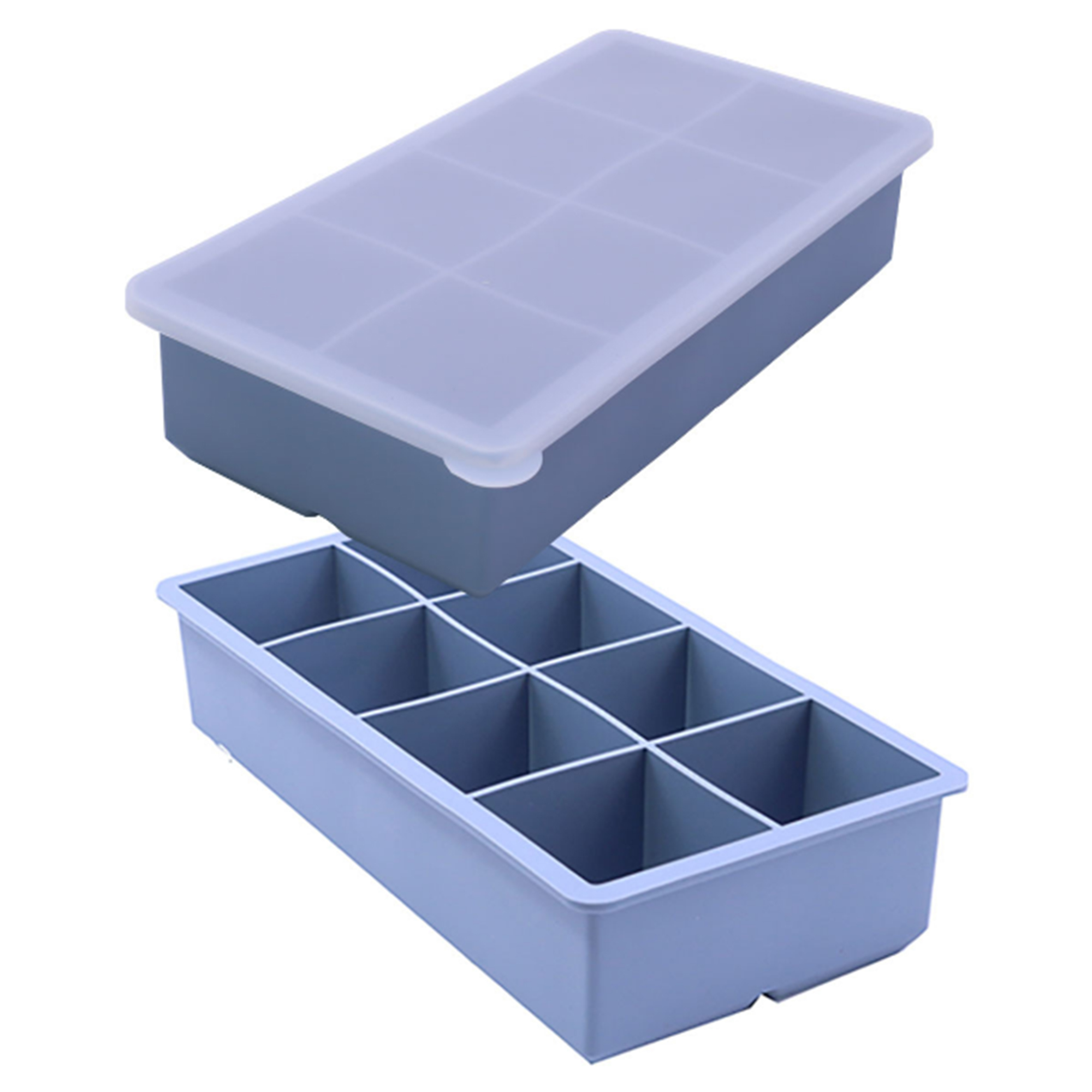 MOQ 50 PCS Flexible Silicone Square Shaped Ice Tray 3