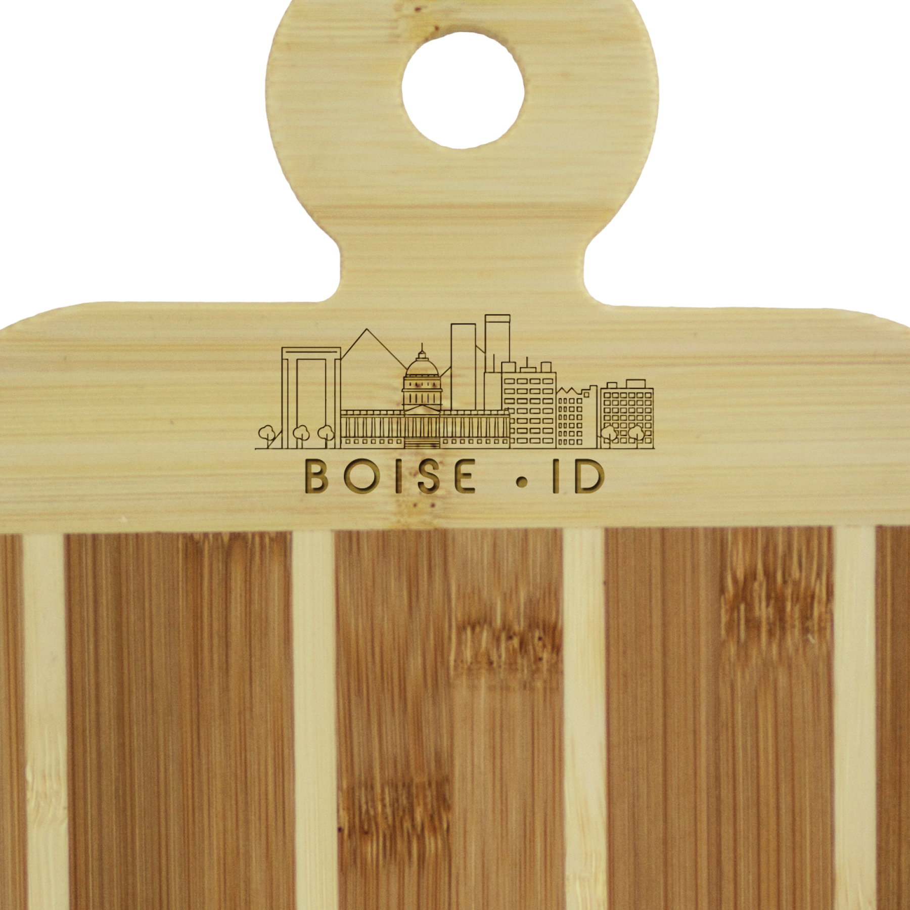 Striped Paddle City Skyline Board - Boise 4