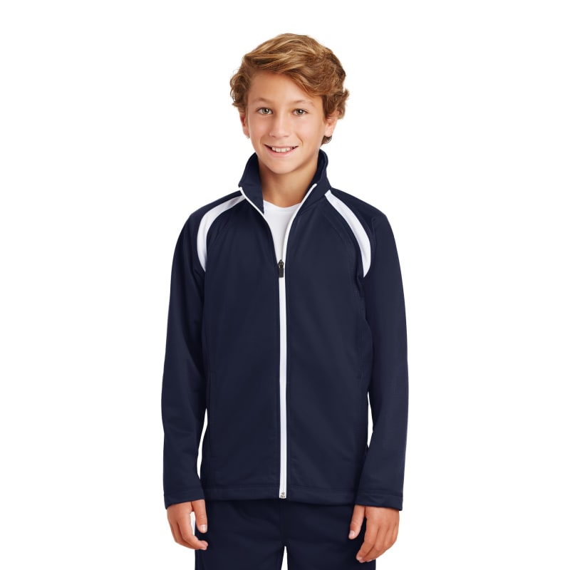 Sport-Tek Youth Tricot Track Jacket. 2