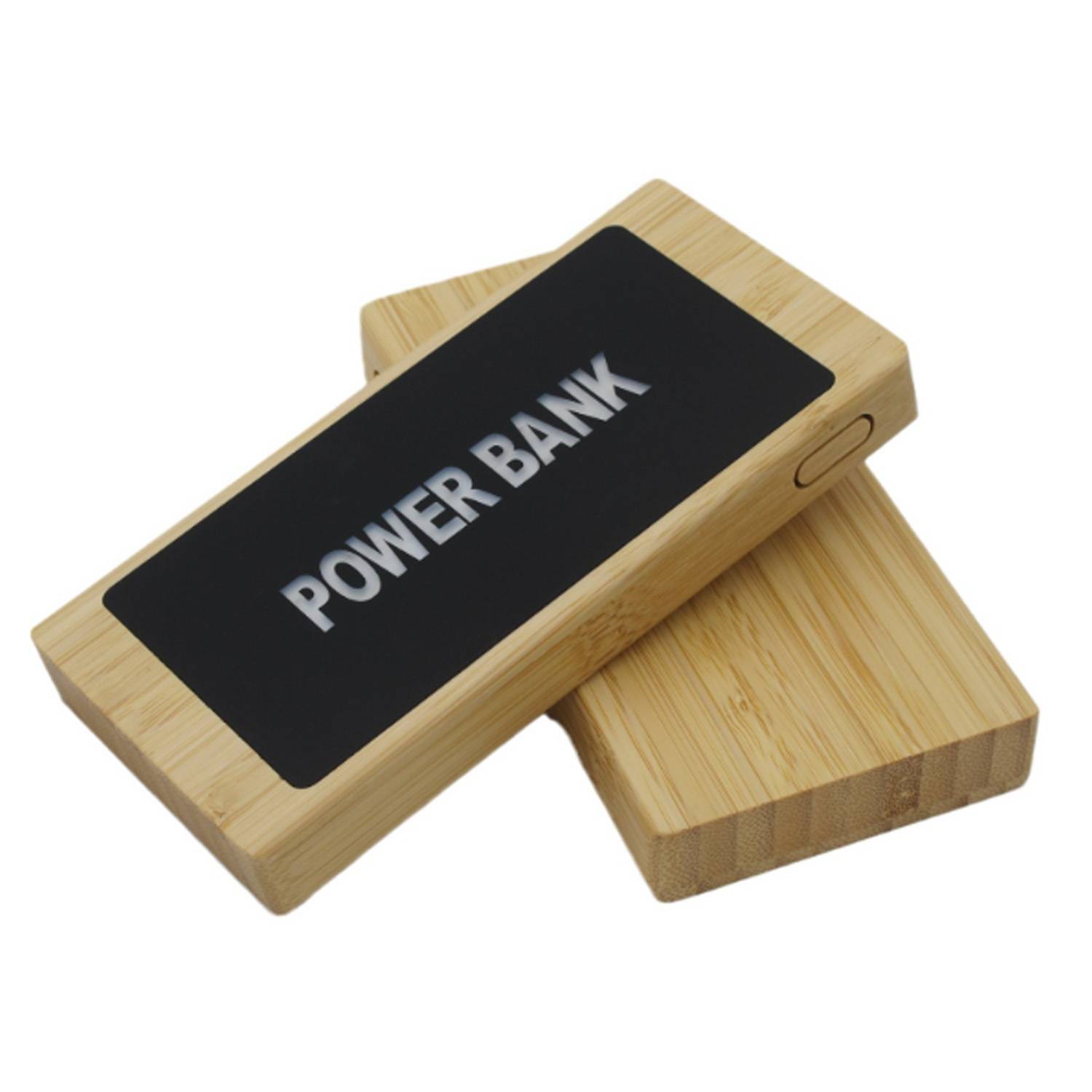 Custom Solar Bamboo Power Bank w/ Glowing Logo 3