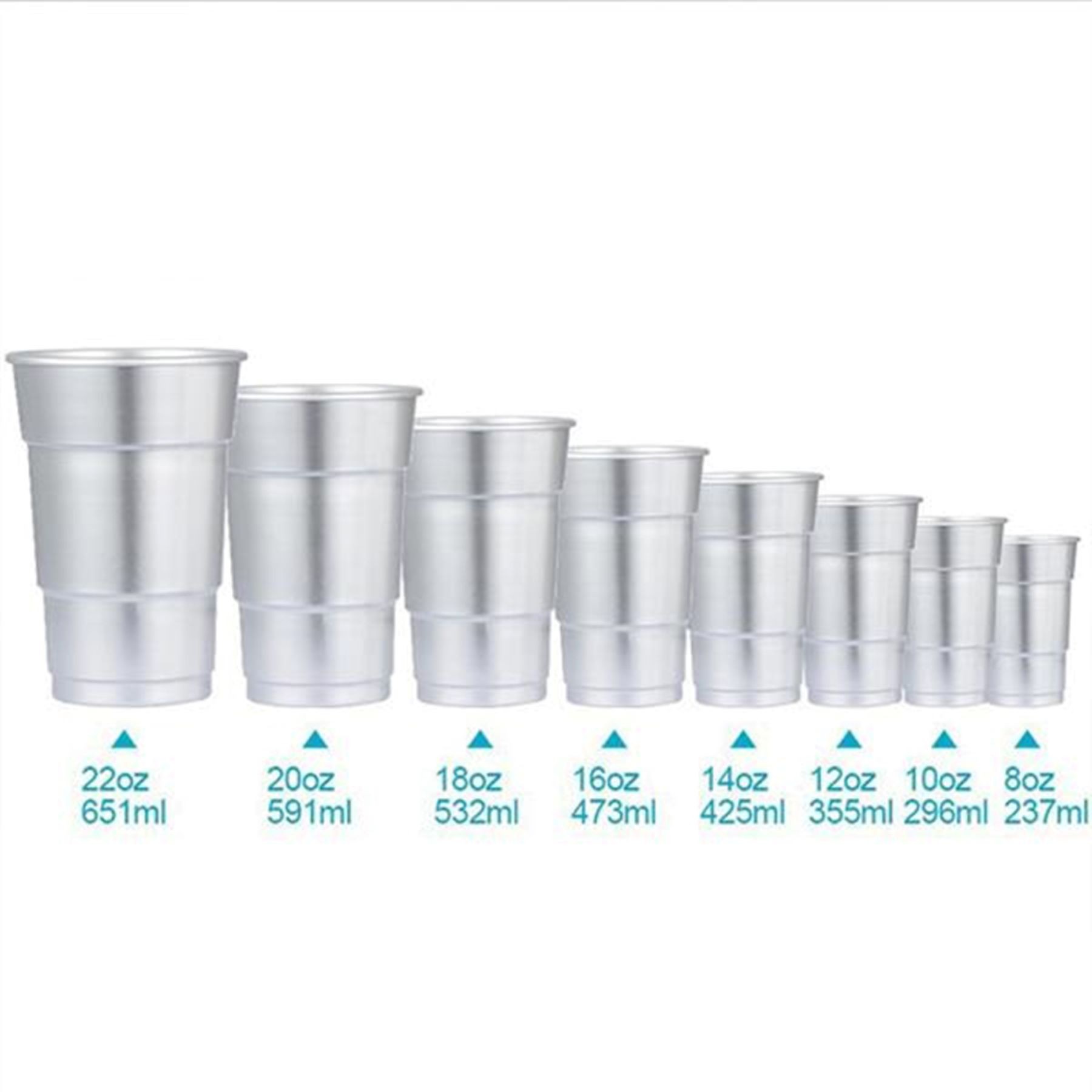 Reusable Disposable Recyclable Aluminum Cup 2