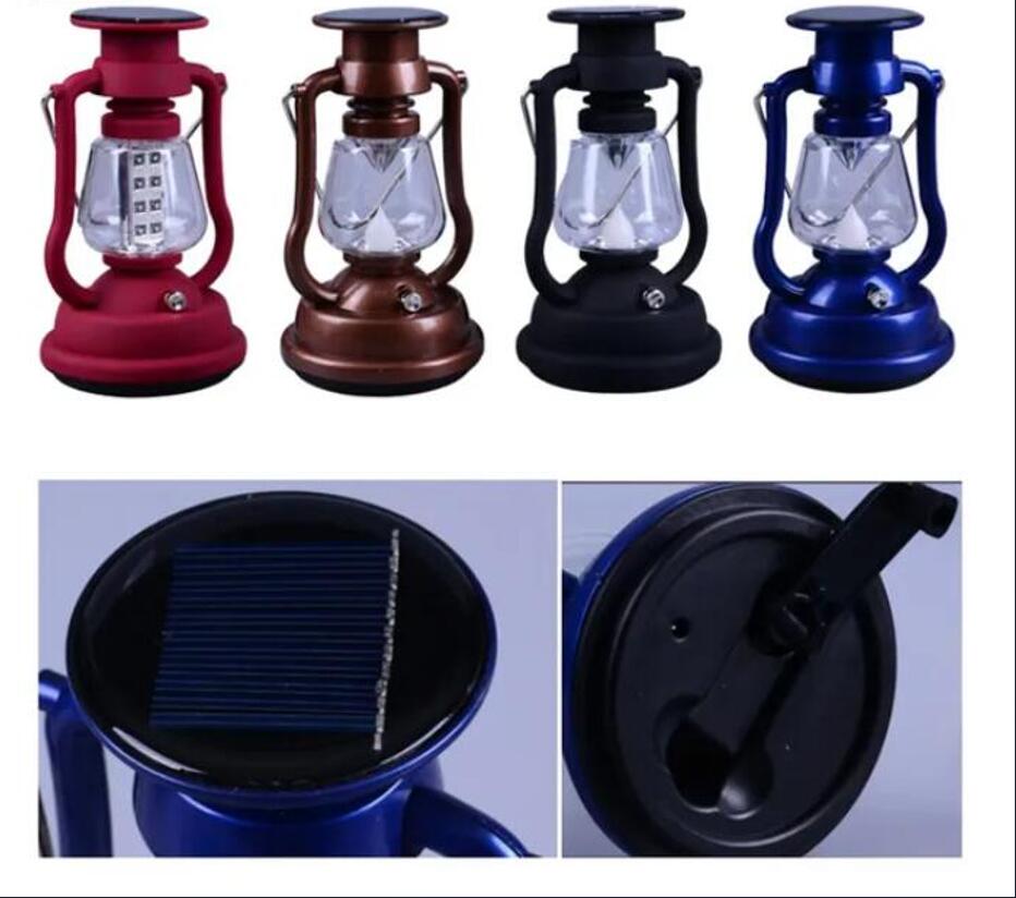 Retro Hanging Led Solar Powered Lantern For Camping 3