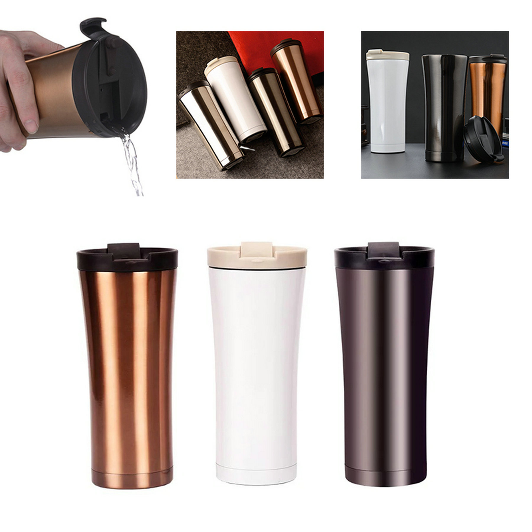 500ml Stainless Steel Vacuum Cup Car Mug Coffee Mug 1