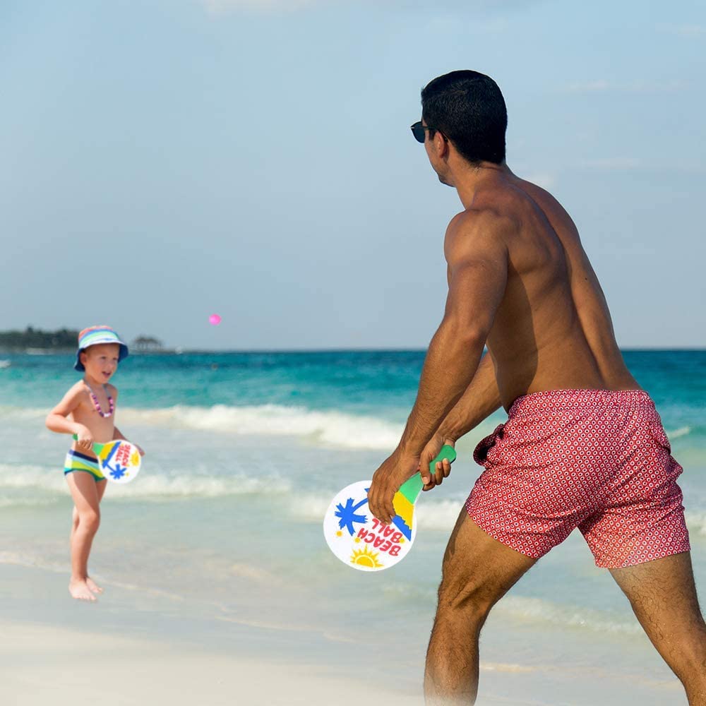 Fun Beach Paddle Ball Toys Set 3