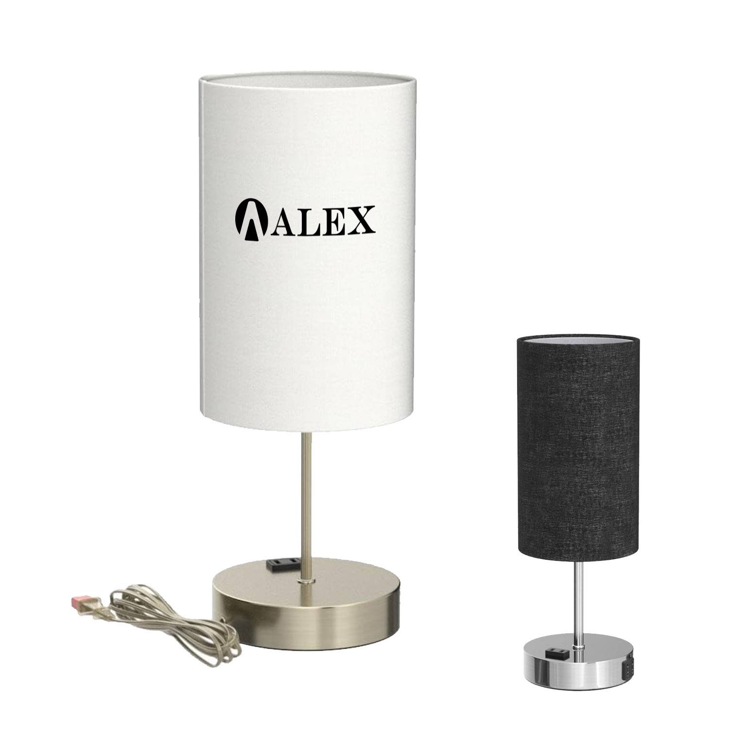 Dimmable Touch LED Table Lamp with USB Ports and Outlet 8