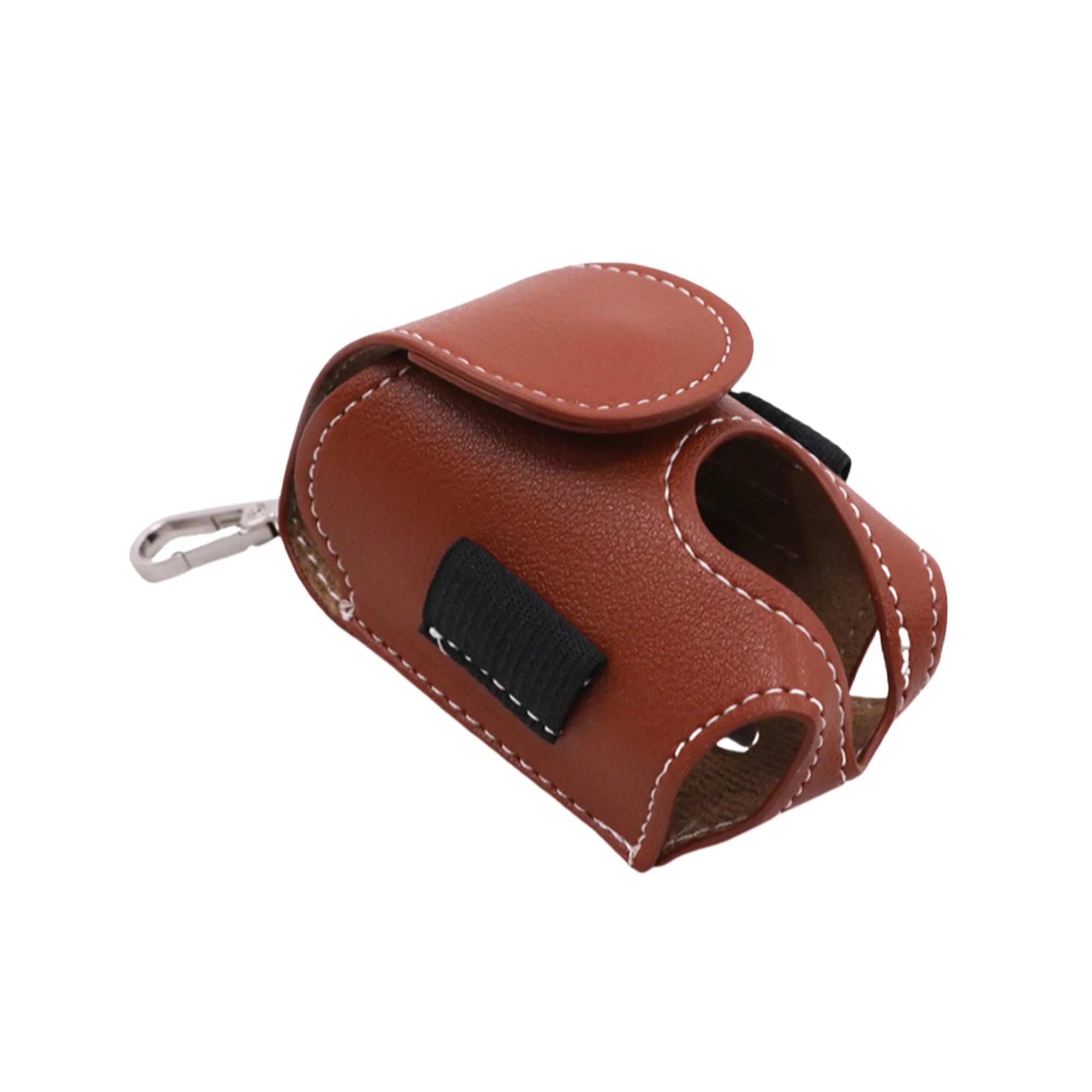 Compact Leather Golf Ball Bag 4