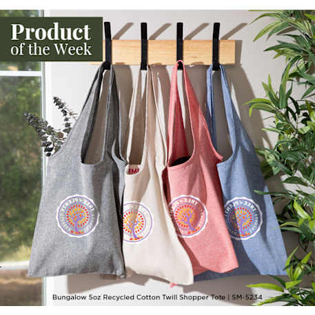Bungalow 5oz Recycled Cotton Twill Shopper Tote 12