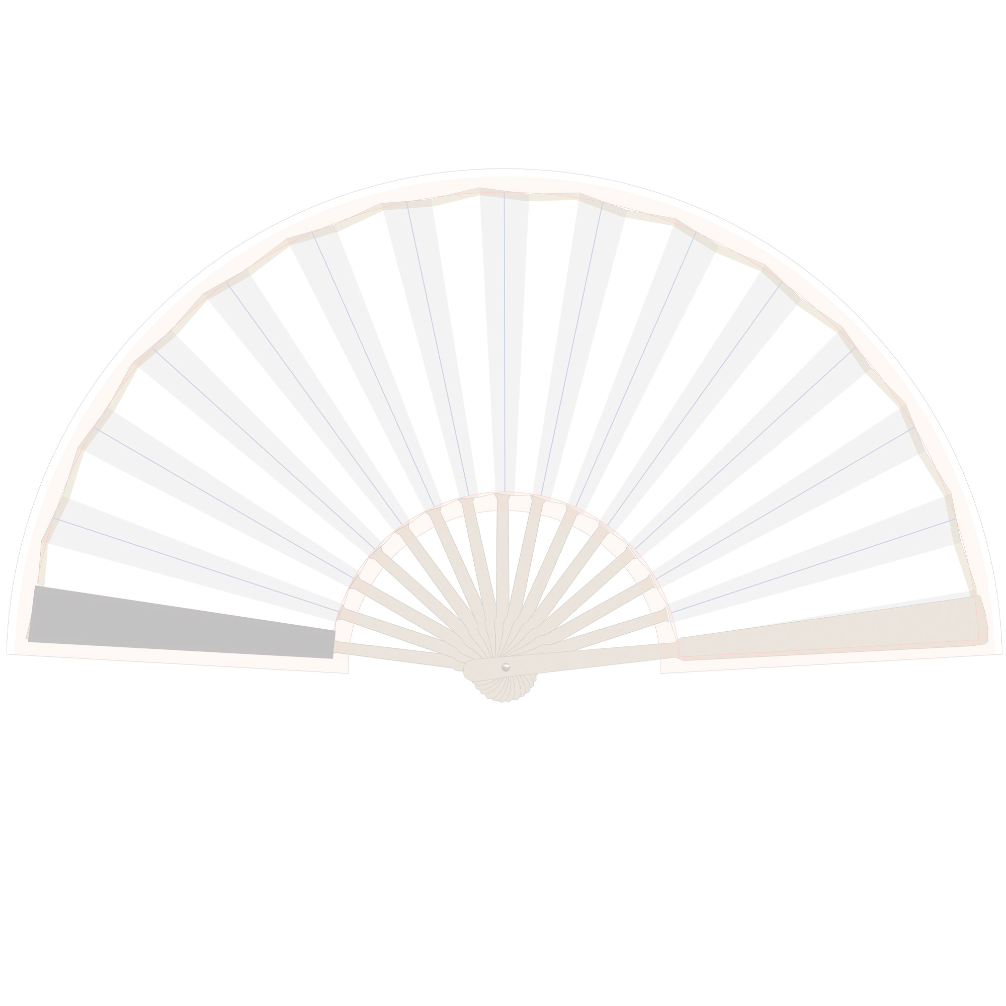 Folding Paper Fan with wood Handle 4