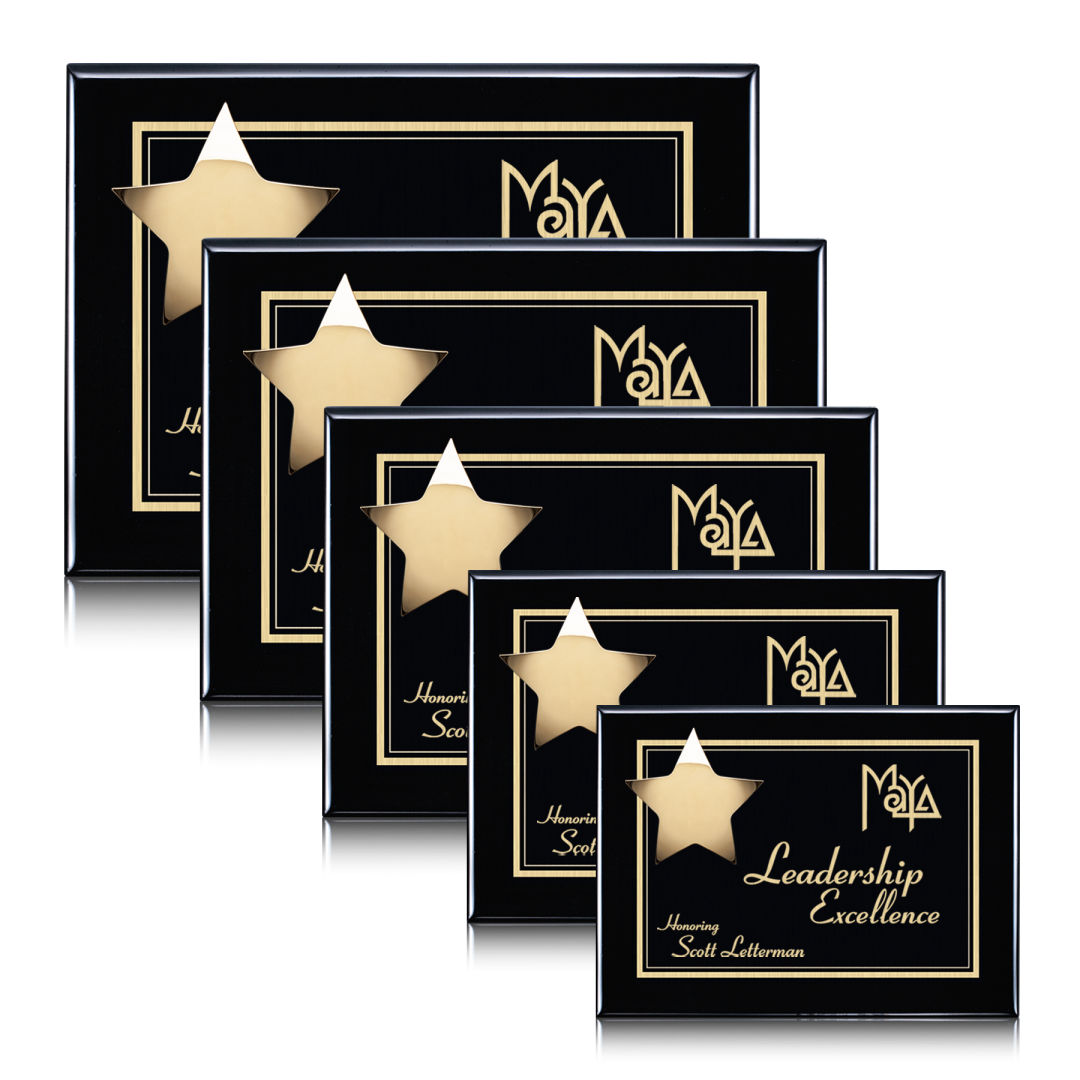 Hollister Plaque - Black/Gold
