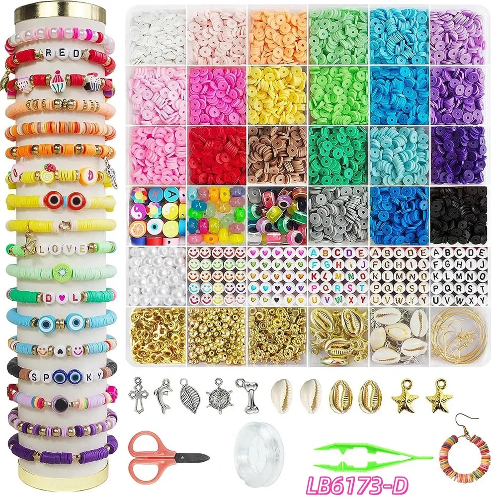 Lot DIY Friendship Bracelet Making Kit Beads and Charms Set 15