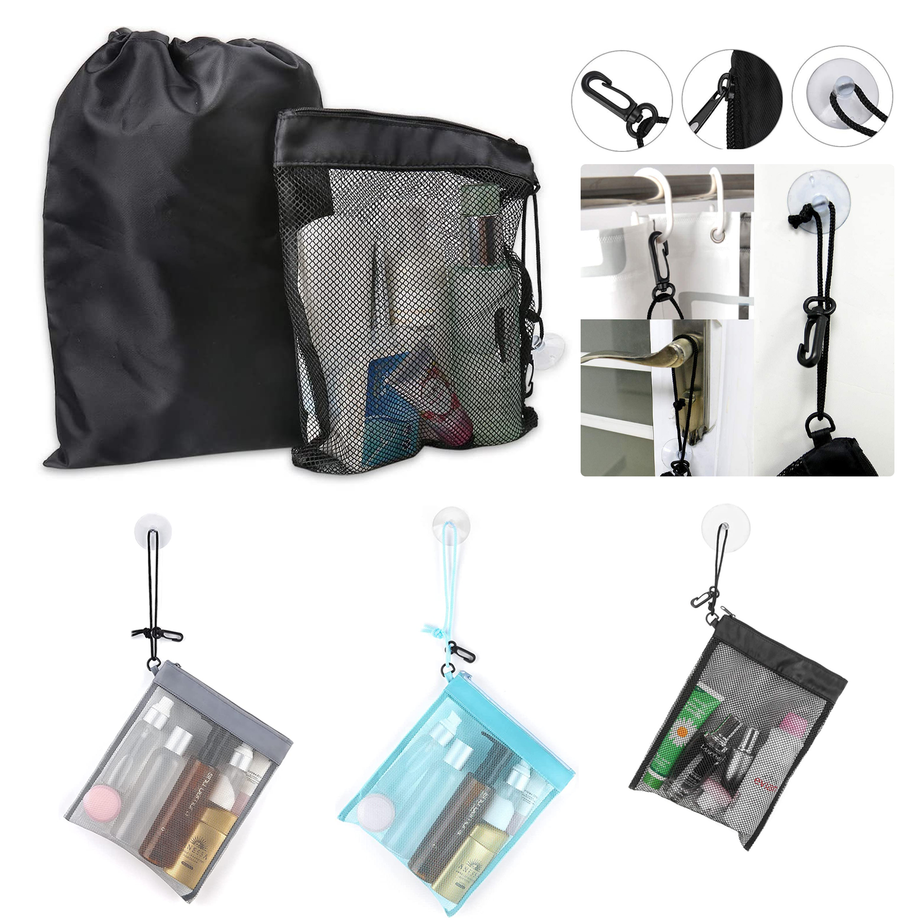 Portable Mesh Shower Caddy Bag 2
