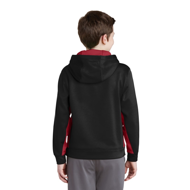 Sport-Tek Youth Sport-Wick Fleece Colorblock Hooded Pullover. 19