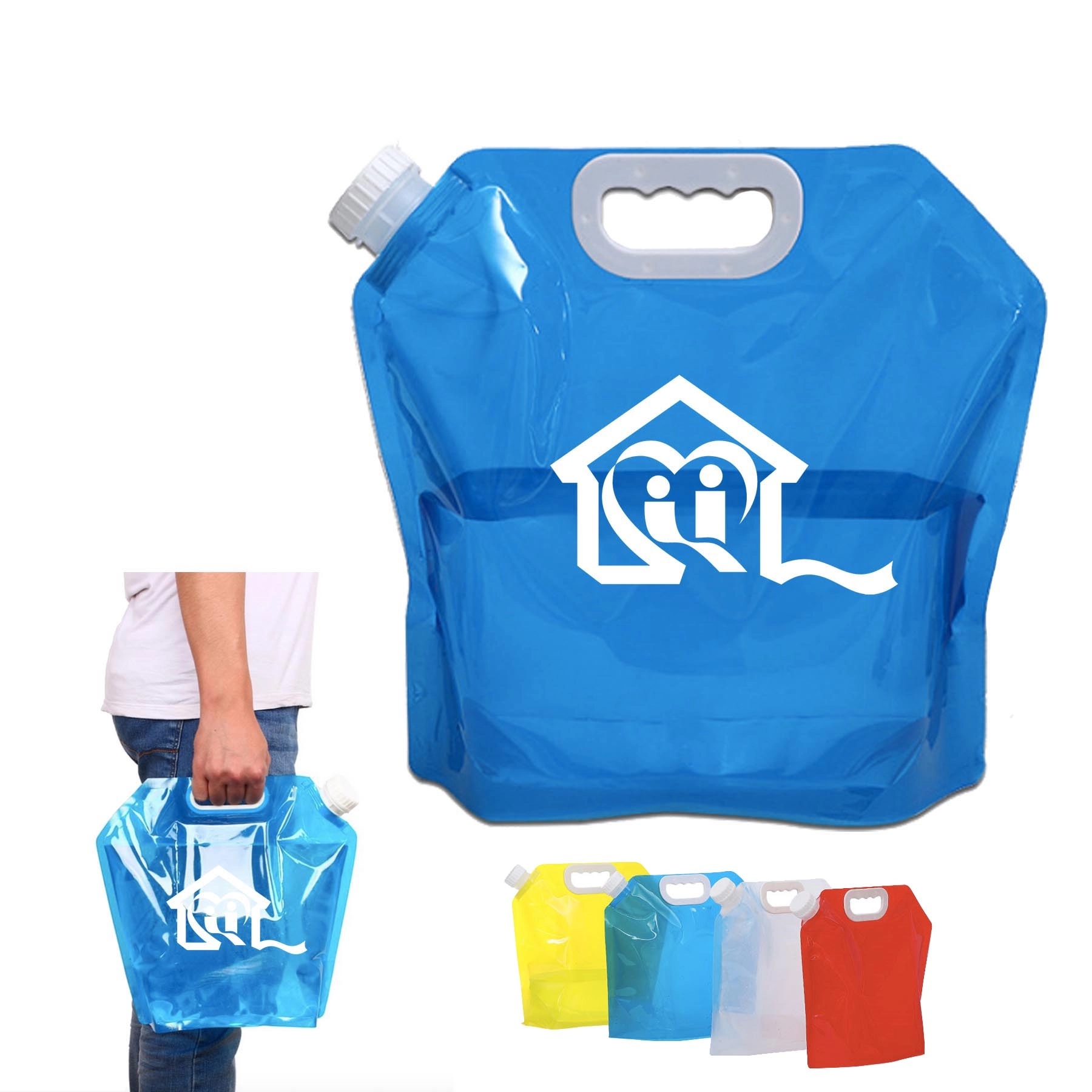 5L Outdoor Collapsible Portable Folding Water Bag Pouch Bott 3