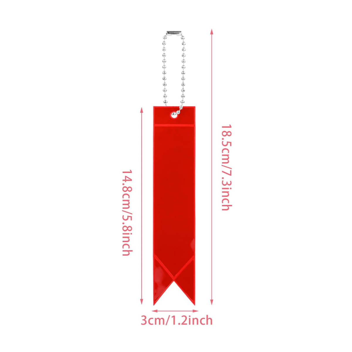 Reflective Safety Tag with Ball Chain for Visibility 3
