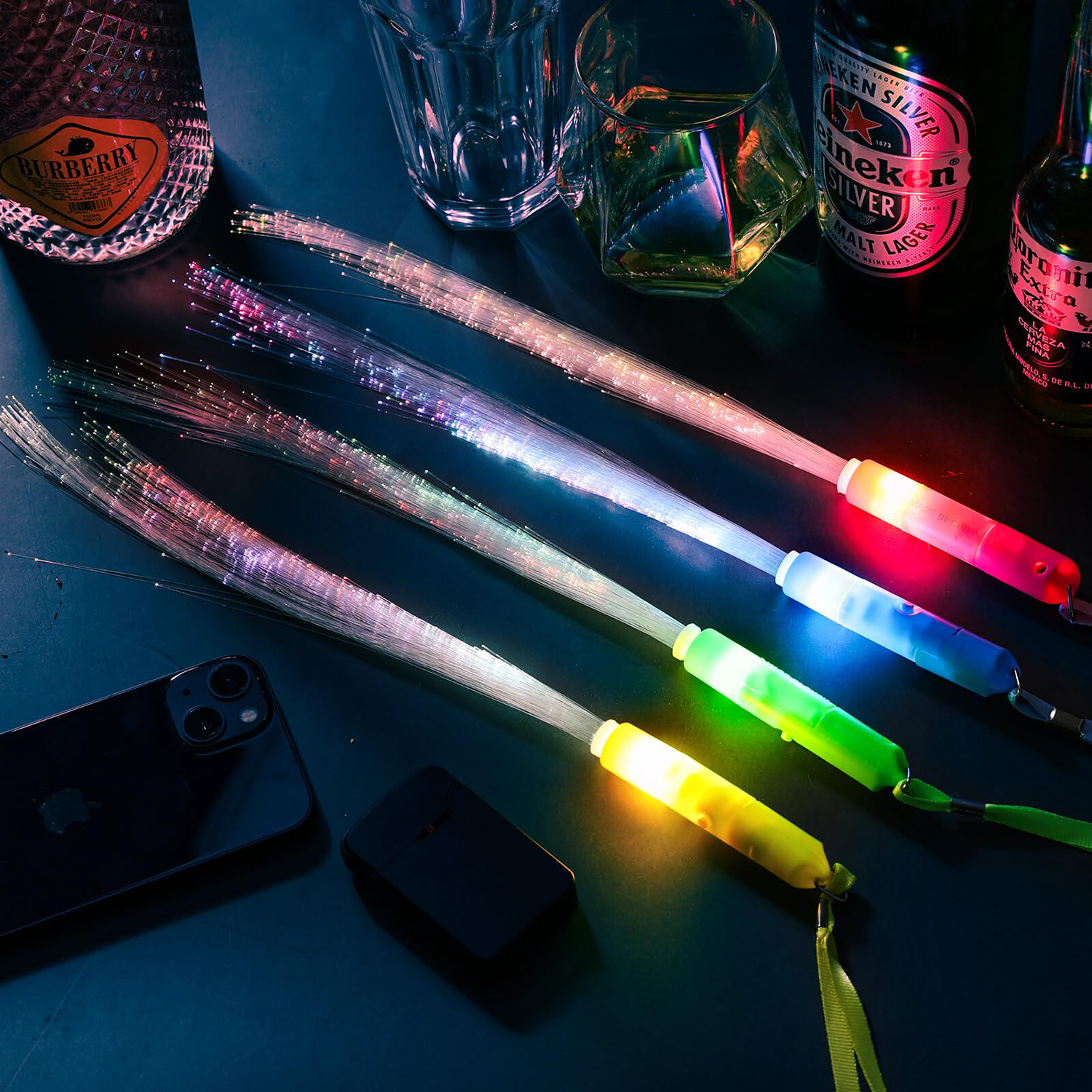 LED Light Up Foam Glow Fibre Wand 3
