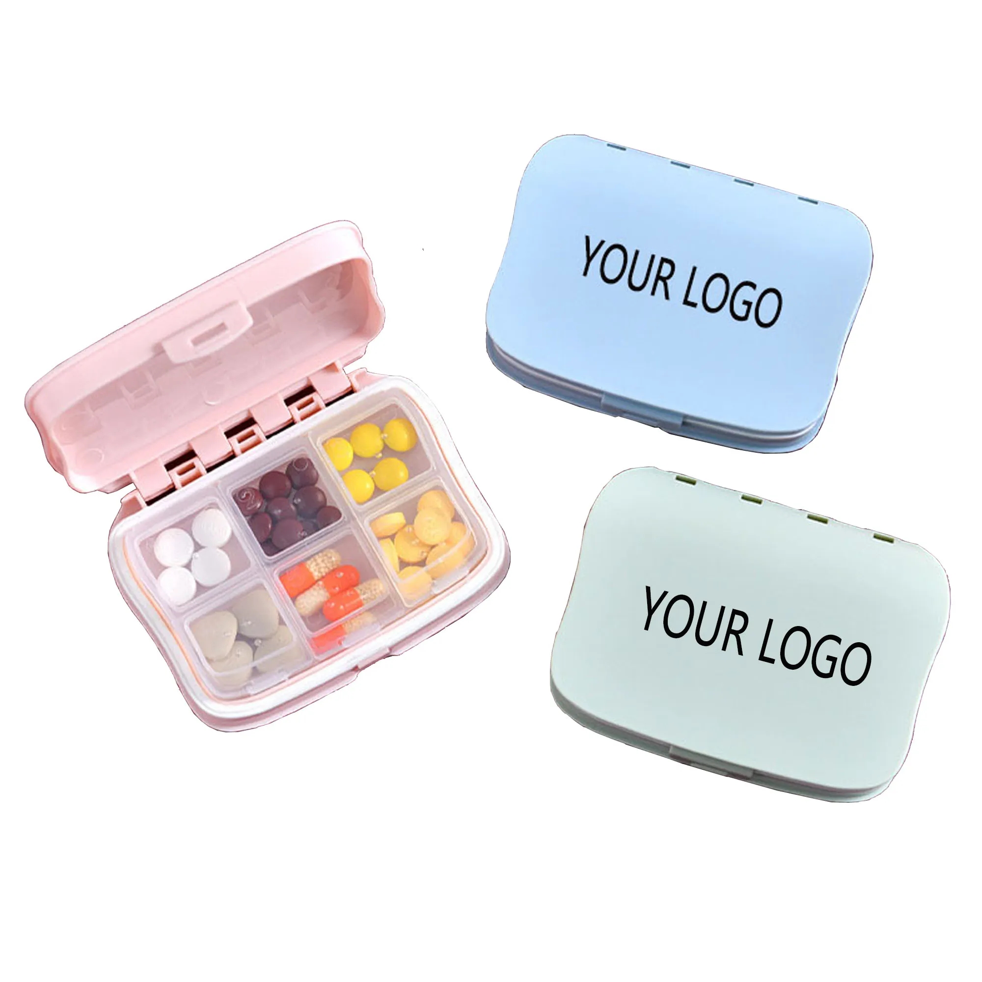 6 Compartments Pill Box  MOQ 100