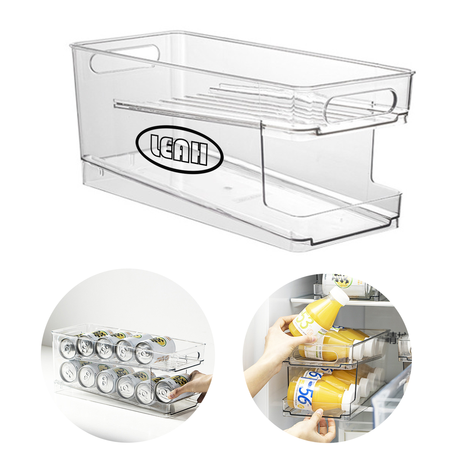 Auto Scrolling Water Bottle Organizer Bins 2