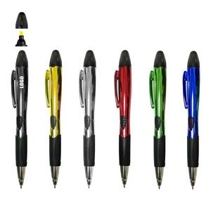 Translucent Barrel Pen With Highlighter 11