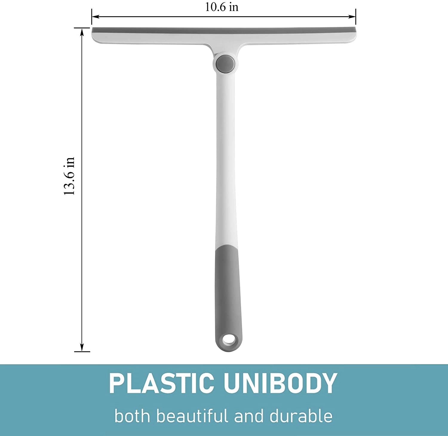Shower Squeegee Silicone Glass Window with Non-Slip 7