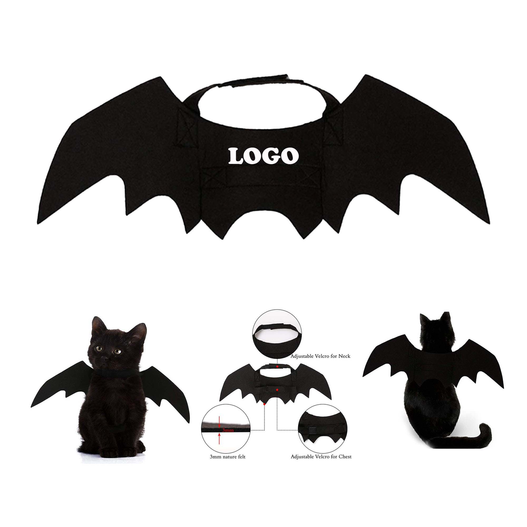 MOQ 10 pcs Halloween Pet Wings 2