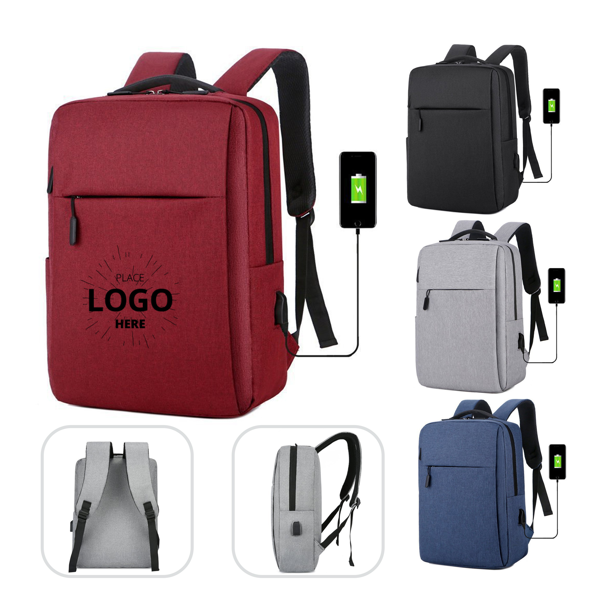 USB Charging Laptop Backpack 1