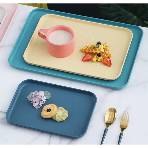 Wheat Straw Food Serving Tray 4
